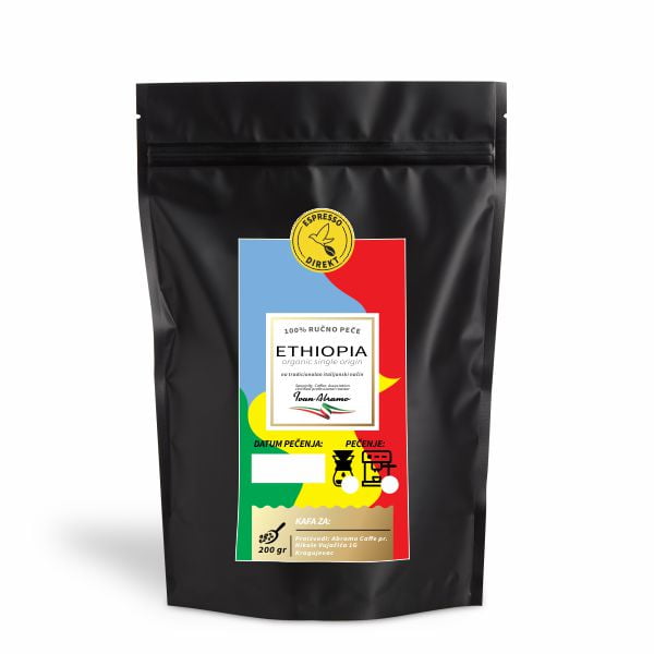 etiopija kesa kafe u zrnu 200 gr
