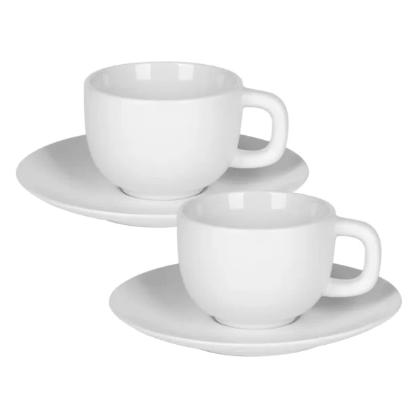 Set dve šoljice za espresso bele 85 ml