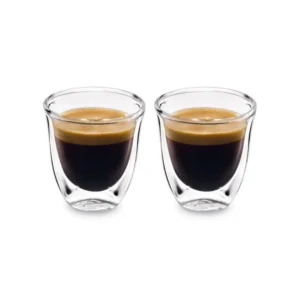 Dve staklene espresso šoljice Delonghi 90 ml