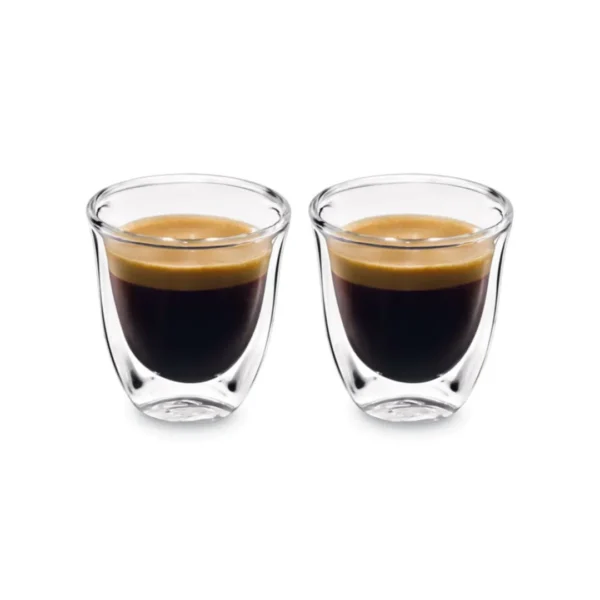 Dve staklene espresso šoljice Delonghi 90 ml