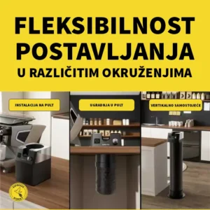 Opcije instalacije automatskog čistača portafiltera Kaffee Klar T1