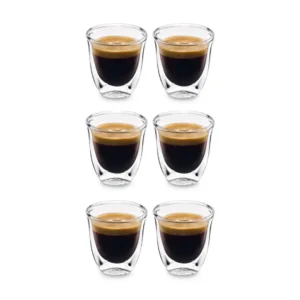 Set 6 šoljica za espresso staklenih Delonghi Espresso Collection