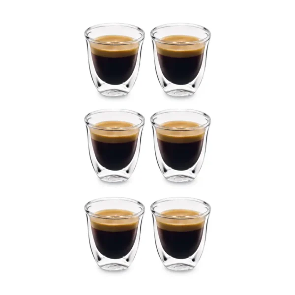 Set 6 šoljica za espresso staklenih Delonghi Espresso Collection