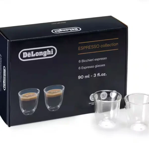 Set 6 staklenih šoljica za espresso Delonghi Espresso Collection