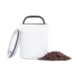 Airscape Kilo White posuda za čuvanje kafe dva poklopca i zrna kafe